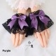 Black Lace Lolita Wrist Cuffs (LG68)